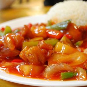 I04 酸甜鸡丁饭 Sweet & Sour Chicken Rice